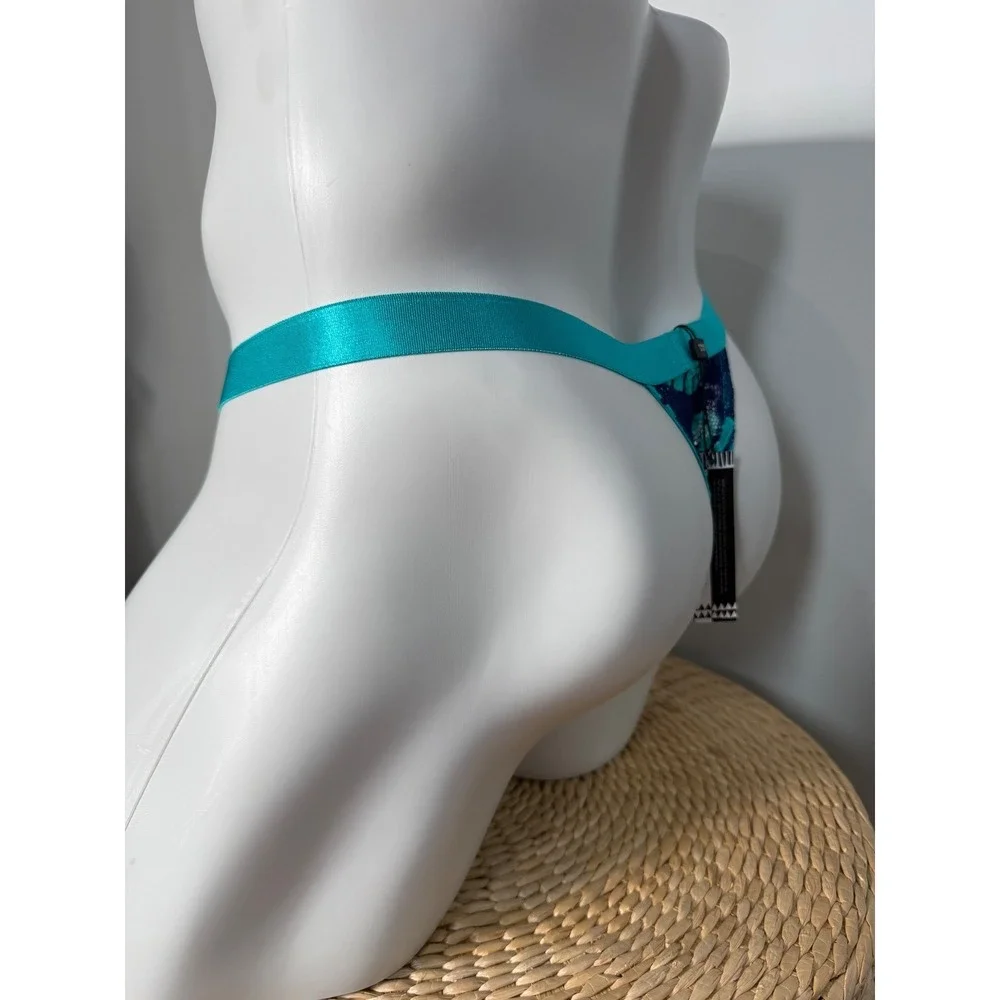 Cosabella Men's Lace Italian Thong‎ Leaf Print Brief Underwear Size M